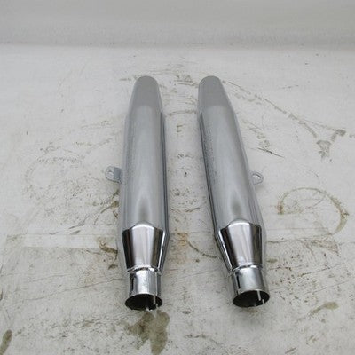 Pair of Harley OEM Stock 97-03 Sportster Mufflers Chrome 65605-97 6561