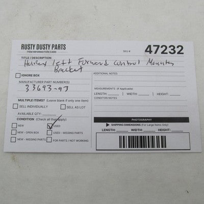 Harley OEM 93-02 Dyna FXDWG Right Forward Control Footrest Bracket 424