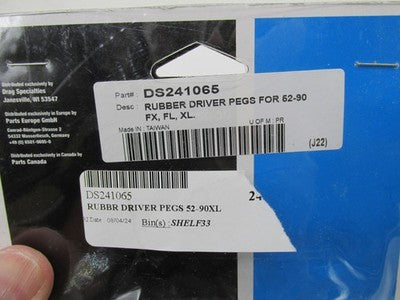 Drag Specialties NOS Rubber Driver Footpegs for 52-90 Harley FX, FL, X