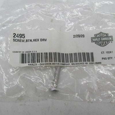 Lot of 4 Harley NOS OEM FLHTCUSE Button Head Hex Screws 2495