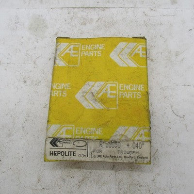 Set of 2 Hepolite OEM NOS 2 Piston Rings Triumph T120 650cc +.040" R11