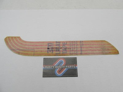 Harley Genuine NOS AMF 1976 Sportster 1000 Left Tank Bottom Decal 6157