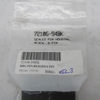 Harley-Davidson OEM Black Sealed 6-Pin Wire Connector Housing 72106-94