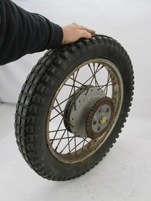 Vintage Trials Bike Rear  18X4.0" Wheel w/ Dunlop Trials Tire