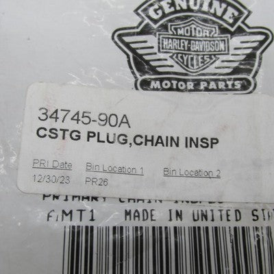 Harley OEM NOS 91-03 Sportster Chain Inspection Casting Plug Cover 347