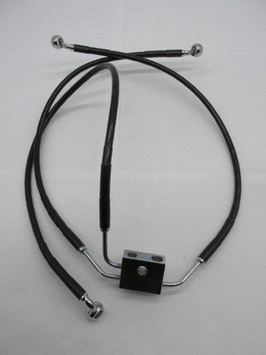 Drag Specialties NOS Extended Length +4" Black Vinyl Brake Line Kit 17