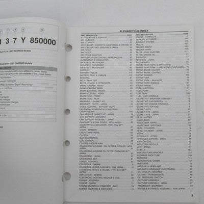 Harley-Davidson Official 2007 FLHRSE3 Model Parts Catalog 99433-07