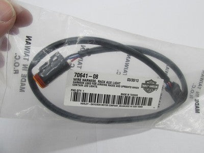 Harley Davidson Genuine NOS Rack Aux Light Wire Harness 70641-08