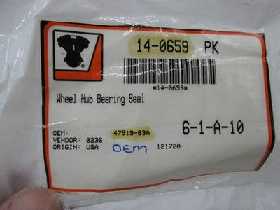V-Twin NOS JGI-47519-83-A Harley Wheel Hub Bearing Seal, 2 pack 14-065