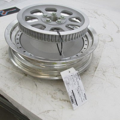 Harley OEM Fat Boy 16x3x3/4" Solid Disc Rear Wheel w/ Pulley & Rotor 4
