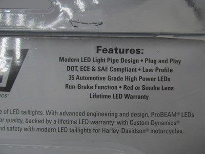 Custom Dynamics NOS ProBEAM Low-Profile LED Taillight Kit 2010-1363 PB