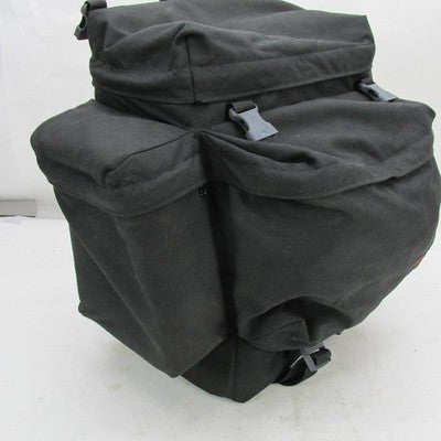 Road Ready Harley Sissybar Backrest Black Canvas Backpack Bag 17"x17"x