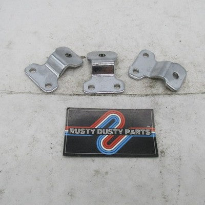 Lot of 3 Harley Davidson OEM 95-07 Softail Chrome Muffler Brackets 657