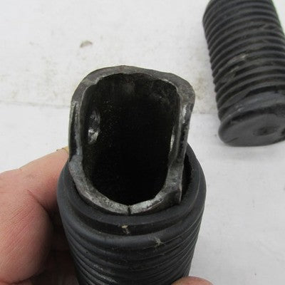 Pair of Harley OEM Vintage Female Mount Cushion Ribbed Black Rubber Fo