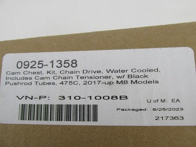 S&S NOS 310-1008B 475C Cam Chest Kit, Water Cooled Harley M8, Black 09