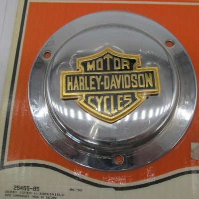 Harley-Davidson Genuine NOS Bar & Shield Primary Derby Cover Medallion