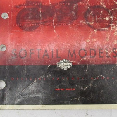 Harley Davidson Official Factory 1999 Softail Models Parts Catalog 994