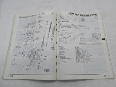 Honda Official Factory 1985 CR250R Service Shop Manual Book