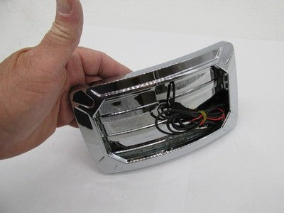 Kuryakyn NOS Nova Horizon Curved Side License Plate Chrome 3192