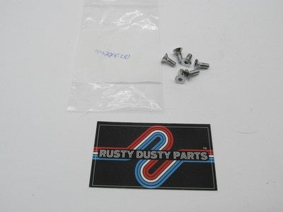Lot of 6 Harley-Davidson OEM NOS Chrome Countersunk Flat Head Screws 9