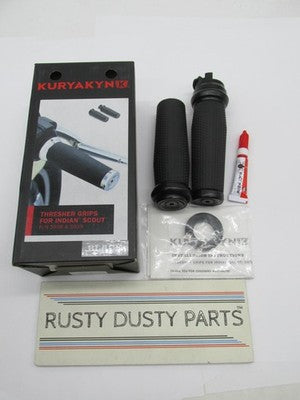 Kuryakyn NOS Black Thresher Handlebar Grips Indian Scout 5939
