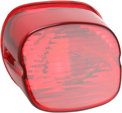 Drag Specialties Laydown Taillight Lens with No Tag Window Red 2010-0781