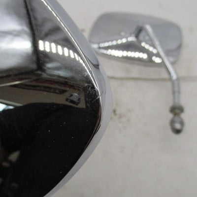 Pair of Harley OEM Chrome Short Stem Mirrors *1 is Cracked* 91875-88 9