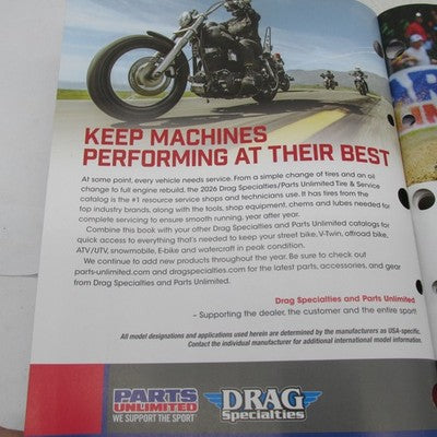 Parts Unlimited Drag Specialties 2026 Tire & Service Dealer Catalog 99