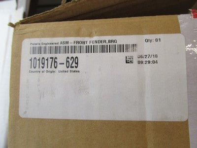 Indian Genuine OEM NOS Front Fender, BRG Metallic Burgundy 1019176-629