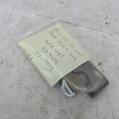 Pair of Triumph BSA OEM Brake Fork Leg Axle Caps 97-4456 97-4457