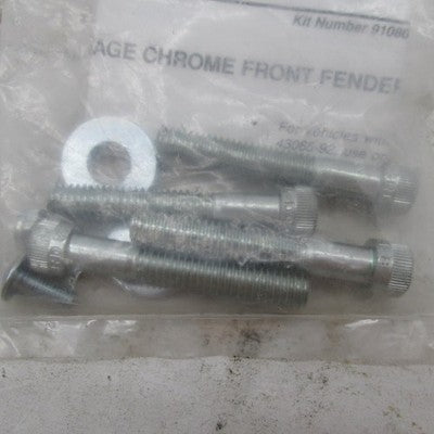 Harley Davidson OEM NOS Chrome Front Fender Rail Install Hardware Kit