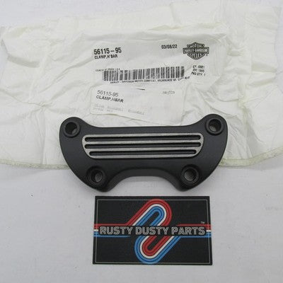 Harley-Davidson OEM NOS Upper Handlebar Riser Mount Bracket Clamp Blac