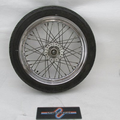 Harley OEM 40-Spoke 19" Dual Disc Front Wheel w/ Dunlop Tire D401F 436