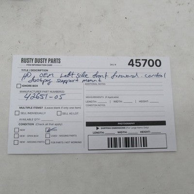 Harley OEM Sportster Left Forward FootPeg Support Bracket Black 42651-