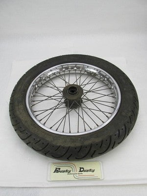 BSA A65 A50 Chrome Spoke Spoked Rear Quick Wheel w/ Challenger Tire 11