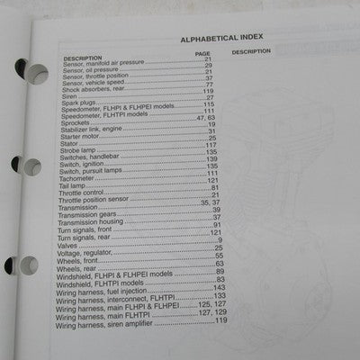 Harley-Davidson Official Factory 2005 FLT Police Models Parts Catalog