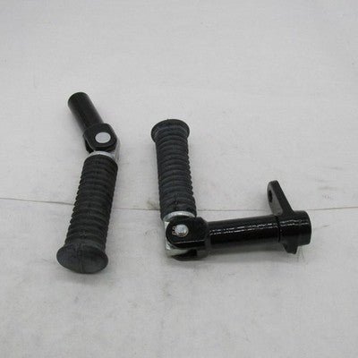 Pair of Harley Davidson OEM Black Rear Passenger Folding Footpegs Kit