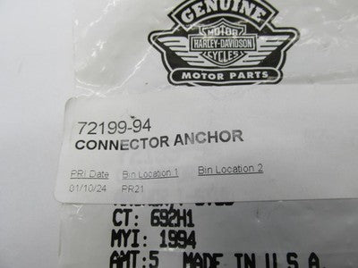 Lot of 3 Harley Davidson Genuine NOS Anchor Connector 72199-94