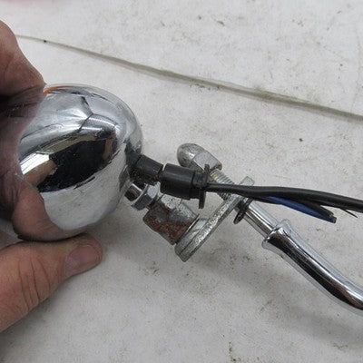 Harley Davidson Pair of Chrome Rear View Mirrors with Bullet Amber Tur