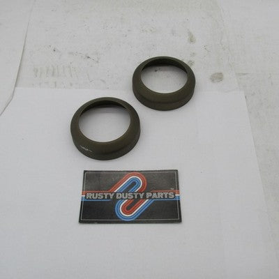 Set of 2 Harley-Davidson Bronze Fork Tube Dust Cover Trim Rings 3-5/8"