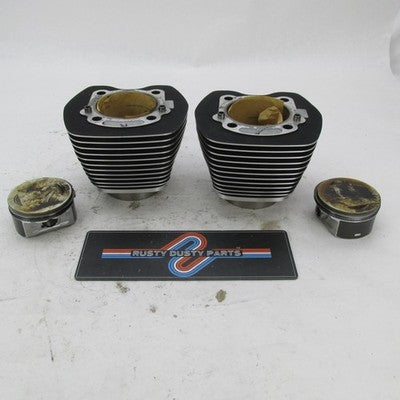 Pair of Harley OEM Engine Cylinder Jugs w/ Pistons 3.73" Bore 99-06 16