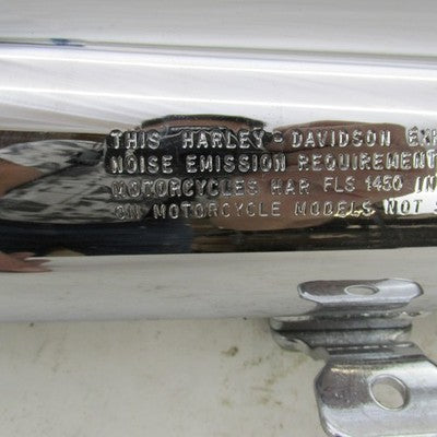 Pair of Harley Davidson OEM Fishtail Exhaust Mufflers FLSTS 65655-00 &