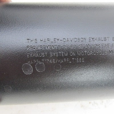 Harley Davidson Genuine Stock Black Exhaust Mufflers 64900765B 6490076