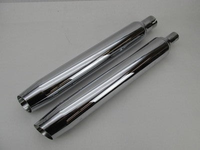 Pair of Harley Genuine Chrome Touring Exhaust Mufflers 64900236A & 649