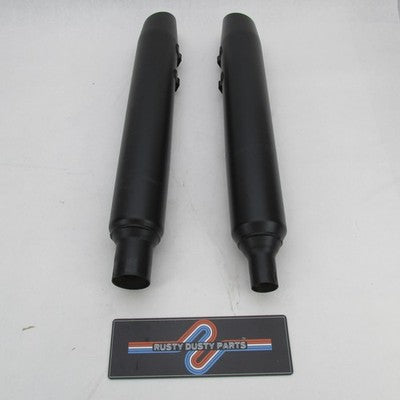Set of Harley Davidson OEM Stock 17-24 Touring Black Mufflers 64901314