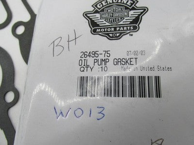 Lot of 17 of Harley-Davidson Genuine NOS Oil Pump Gaskets 26495-75