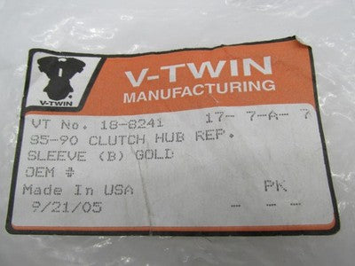 SET of 2 V-Twin NOS Harley Clutch Hub Sleeve B, Gold 18-8241