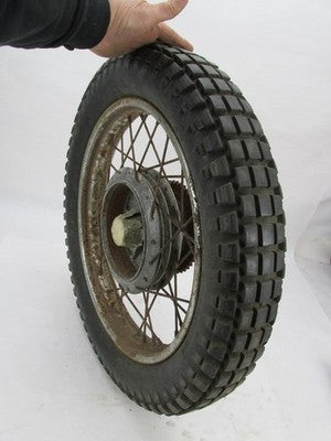 Vintage Trials Bike Rear  18X4.0" Wheel w/ Dunlop Trials Tire