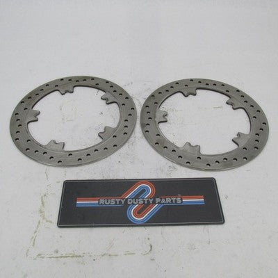 Pair of Harley Davidson OEM Raw Floating Front Brake Disc Rotors 44553