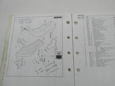 Harley Davidson Official 1954-1978 XLH 1000 Models Parts Catalog 99451